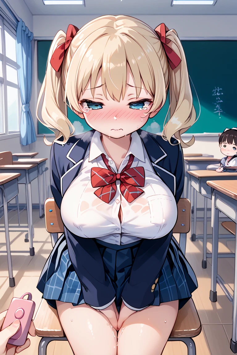 (((Complete human body:1.6. Close-up:1.3 Best image quality, Highest Resolution, masterpiece))), (((NSFW:1.6))), (((There is a man standing behind:1.9 Feels so good I scream:1.9 On all fours:1.9 Spreading her legs wide:1.9. Surrounded by men:1.9 Climax:1.6 orgasm:1.6. Rape:2.0 Golden Hair:1.3. A pair of men and women:1.9. High school girl uniform:1.9. Collared shirt:1.3 Ribbon Tie:1.3 Group molestation:1.9 Gang Rape:1.9. Sweat:1.6 Tears of Despair:1.6. Crying Face:1.9. Confusion:1.3. Crowded Train:1.6 Japanese High School Uniforms:1.9. Boobs:1.3. I'm about to cum:1.6 Semen Creampie:1.6 Pussy:1.3. Mouth wide open)))