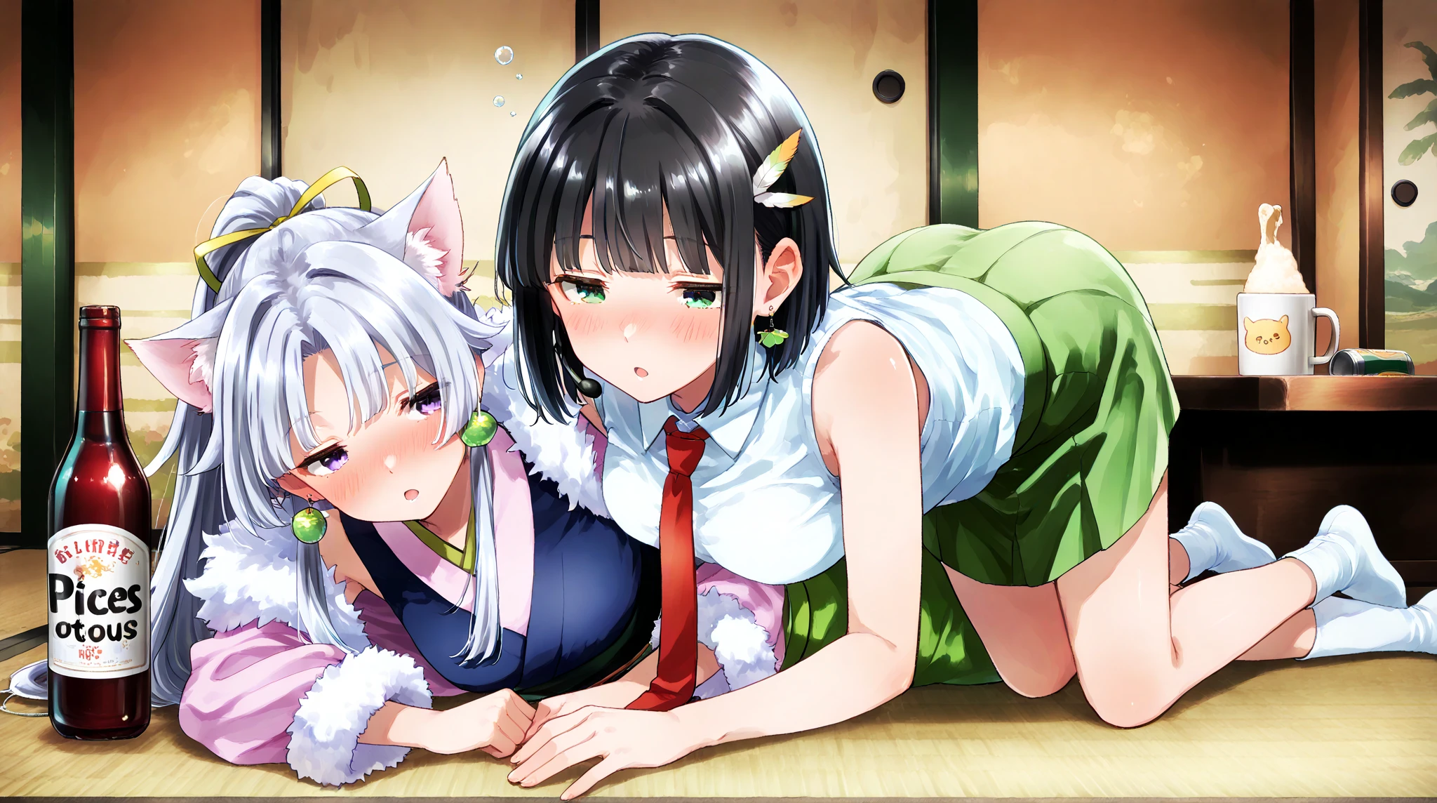 Cute girl's back、Remove the seams