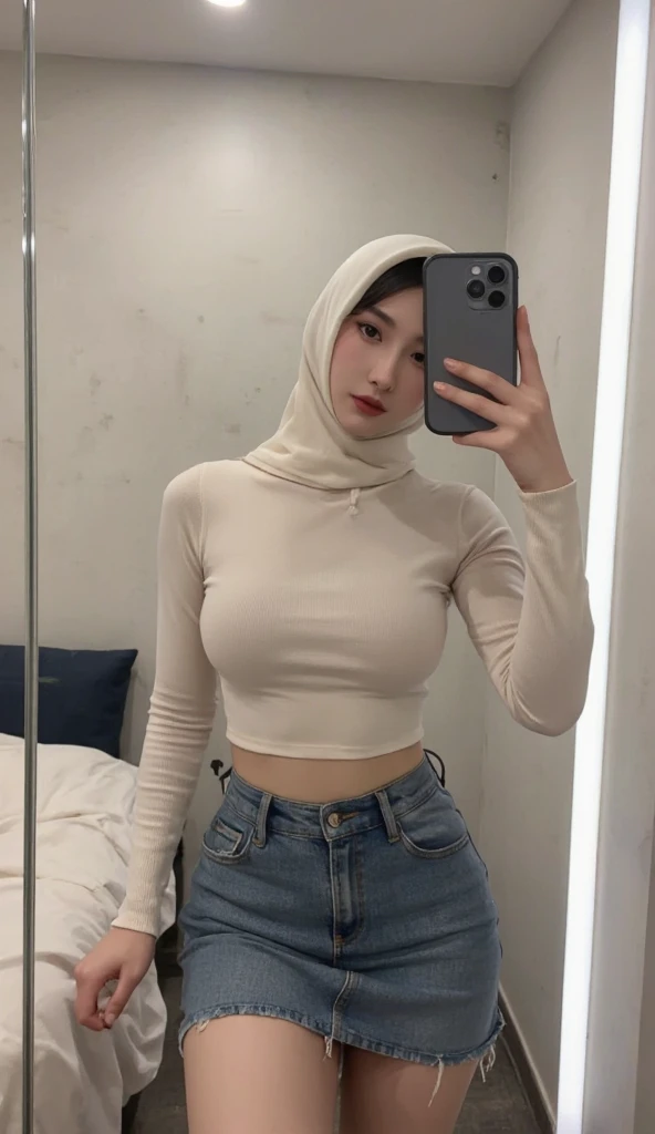 a close up of a woman wearing a pink sweater and jeans, malaysian, pink and black, pink, taken in 2 0 2 0, taken in 2022, 2 4 year old female model, dilraba dilmurat, some pink, hijab, pink body, with accurate face, from 8 k matte, gorgeous lady, 4 0 9 6