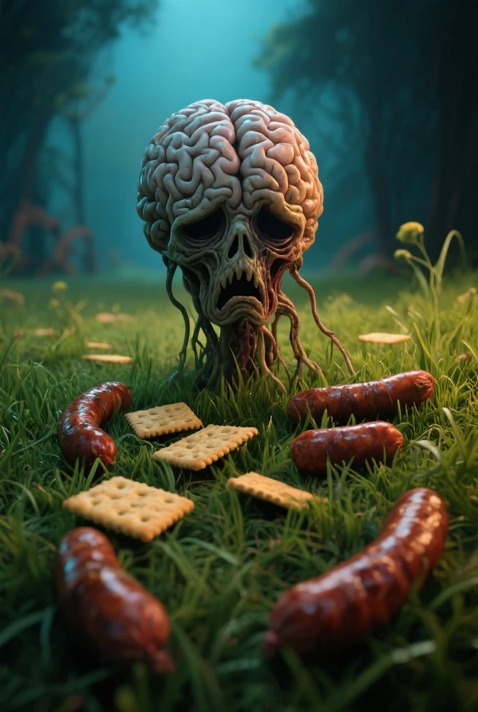 wide close up of cheesy undead wizard. cheese brain. conjuring cheese and cheese products. creepy, raw photo, high details, busy background by stalenhag and atey ghailan and dan mumford, natural colors, realistic texture, (masterpiece, best quality:1.4), (dynamic shot), <lora:pytorch_lora_weights:1>