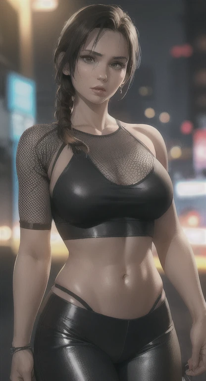 Алчин Димитреску из Resident Evil Village, Hyperrealistic, realistic texture, impressive lighting, (Best quality:1.1), depth of field, in a futuristic cyberpunk city, HDR, shallow depth of field, wide light, High contrast, backlight, the light sparkles, Chromatic aberration, sharp focus, Beauty512, foreground, feminine languid pose, in underwear, open belly, big breasts, big hips, best body, bare shoulders, Beautiful sexy pose, Erotic smile