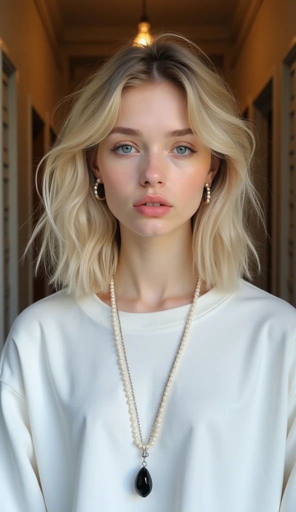 (a)photograph of a woman, (b)upper body, (c)textured skin, (d)blonde, (e)(elegant outfit), (f)blushed, (g)healthy skin, (h)(masterpiece:1.2), (i)(best quality), (j)ultra-detailed, (k)realistic:1.37, (l)portraits, (m)vivid colors, (n)soft lighting