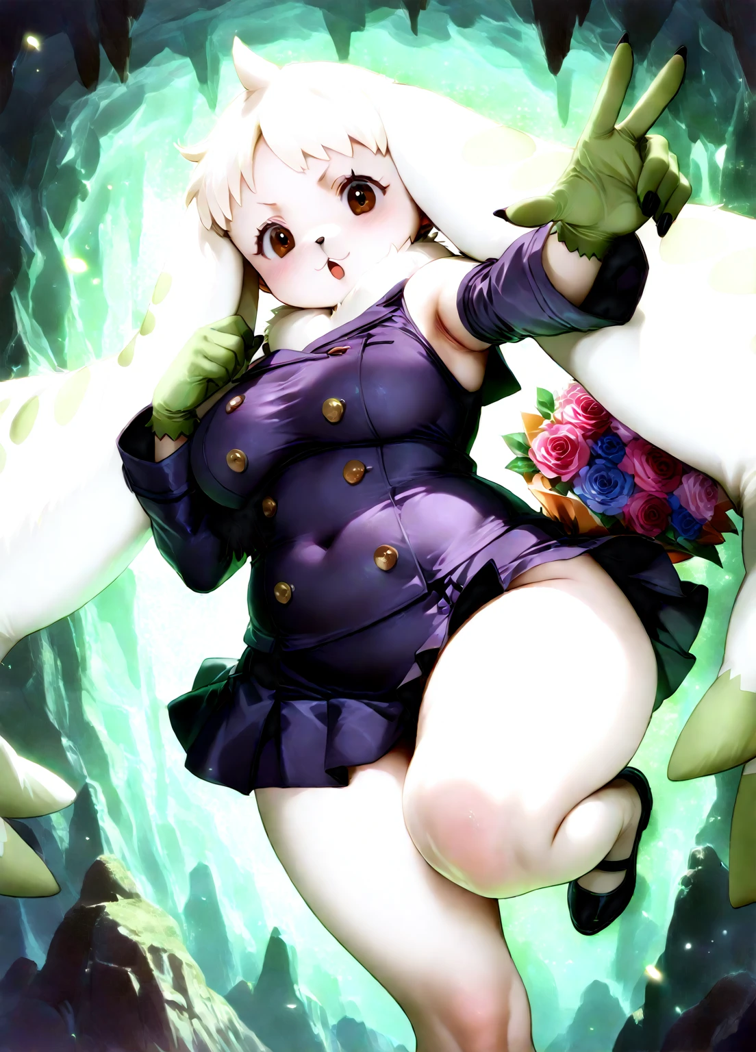 ((best quality)), ((highly detailed)), masterpiece, absurdres, (detailed eyes, deep eyes), <lora:more_details:.5>, (1girl), <lora:slim_tall-plump_short:.5>, full body, very wide shot, <lora:Mushroom:.7>, <lora:Mushroom_Girl:.5>, mushroom, mushroom girl, monster girl, short hair, blonde hair, mushroom on head, purple mushroom, large breasts, polka dot dress, (indoors, in a hall)