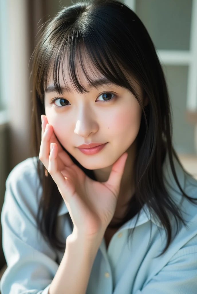 ((highest quality)), ((Tabletop)), (detailed), Perfect Face、12-year-old girl、camisole、The lender's organization is very short、he is short、Laughter、city(Tokyo cityscape)