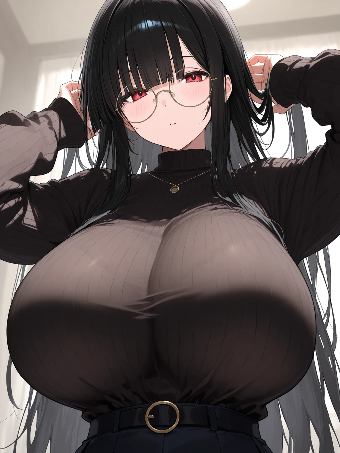 Prostration,Plump,blush,cry,Drooling,Sweaty,Glasses