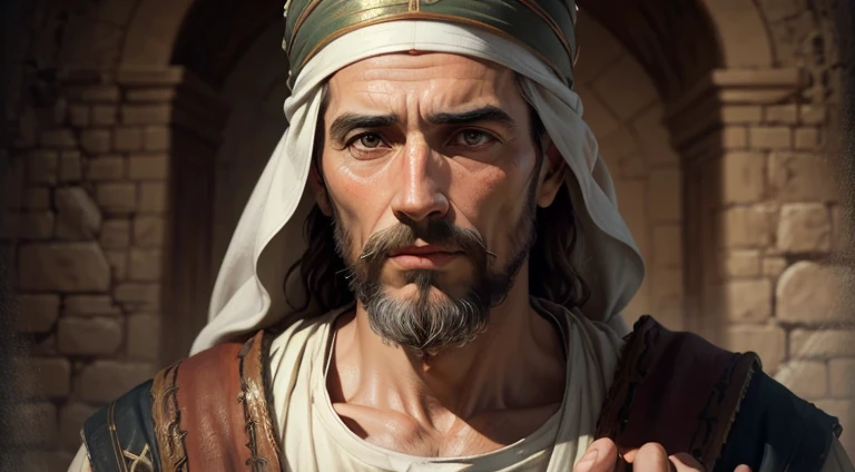 Happy 8k ultra-realistic 45-year-old incredibly handsome brutal men as sheikh, with bright eyes, looking in front of camera, hd portrait, photorealistic