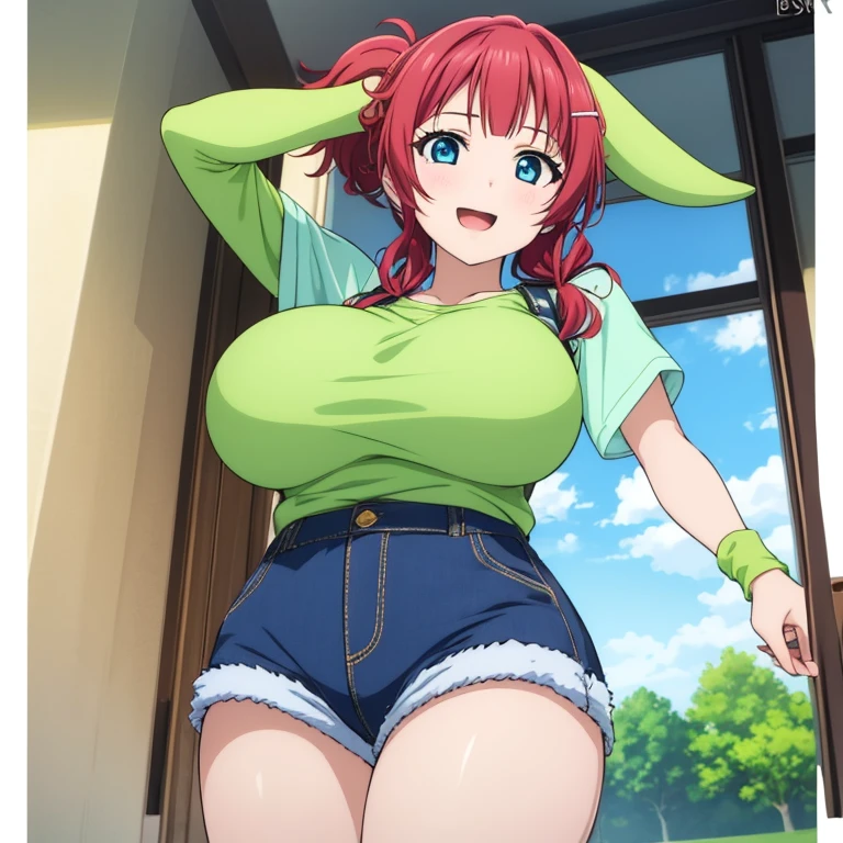 (highest quality)、big head、Confused face、(big breasted clara:1.2) On the street wearing blue jeans and shirt、whole body、erect nipples、ahegao、(BIG ASS)、nipples
((((gos))))
