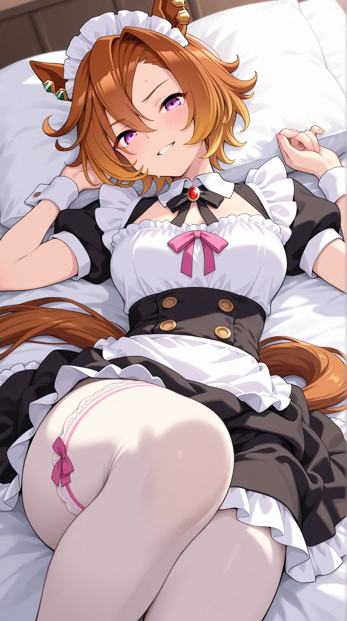 1 22-year-old girl, blonde Hair, Long double ponytail, brown shirt, Fluffy collar, White fluffy skirt, White ribbon on hair, Lots of hair accessories, (magical girl costume,fur trim:1.6),( large breasts:1.4), nsfw,(stare at viewer with stern eyes:1.1),(open mouth:1.1),(angry:1.3),(tears,tear drop:1.3),nose blush,(rape:1.5),(badmood:1.5),(steam:1.1),(sweat:1.1),(flying sweat:1.1), BREAK ,on back,(lying:1.5),pillow,bed,sleep assault,(1boy,penis,missionary sex:1.5),(spread legs open wide:1.4),(cum in pussy:1.5),