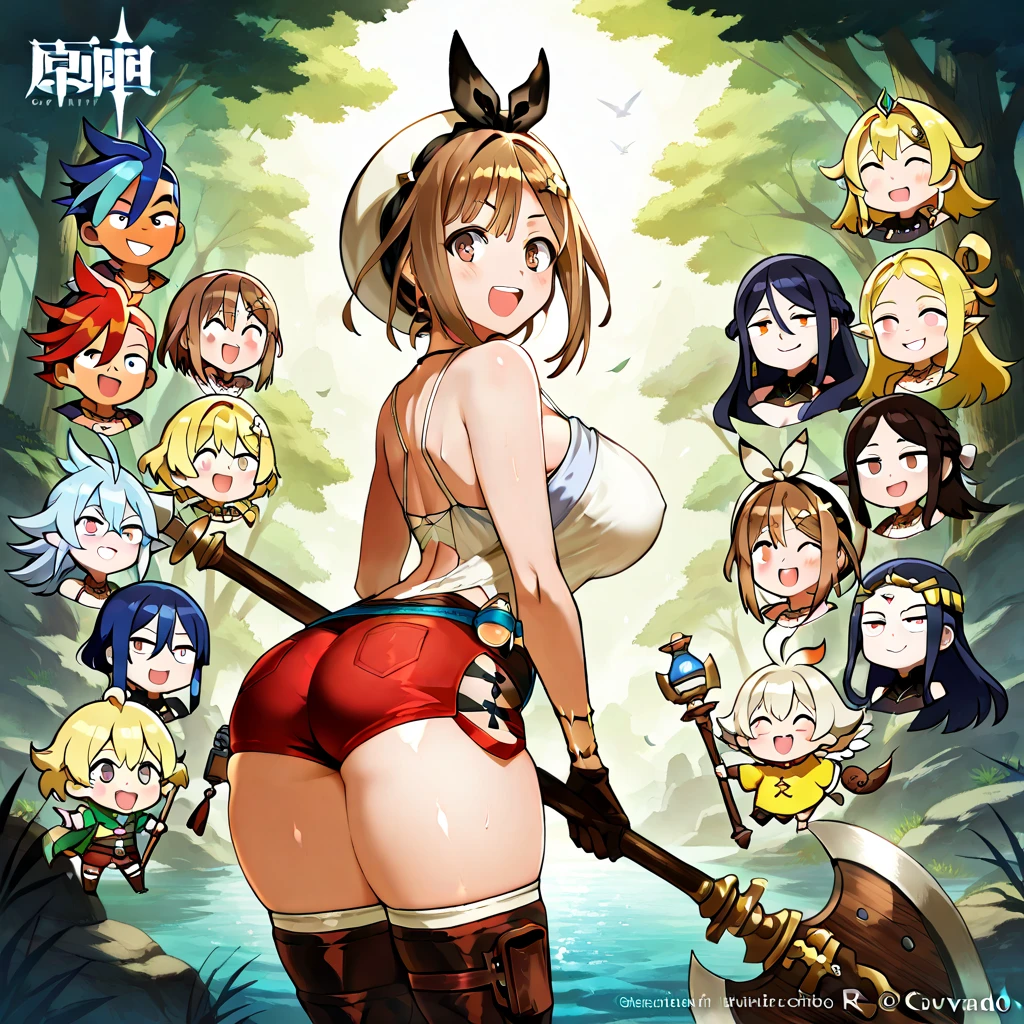 a group of beautiful witch girls in the middle of a forest in the night, necklaces, bracelets, earrings, completely naked tribal tattoos, three girls, blonde hair, black hair , red hair, smile
