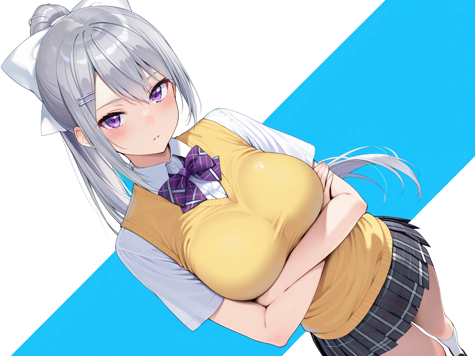 (masterpiece, Highest quality:1.2), alone, One girl, 幼いchildのゴールドシップ, pillbox hat、Long sleeve、blouse、White clothes、、、Sailor suit、Pleated skirt、Knee-high socks、Horse tail,、grassland、Nature、blush、(Huge breasts:1.4)、Transparent clothes、Clothes are see-through、、Kindergarteners、、6 years old、、の小さな体、From the side、Clothes get wet、Nipples are visible、smile、peace sign、Open your legs、Spread your legs、Lace panties、Flashy Panties、is see-through、Leaking a lot of love juice、Sheer lace bra、