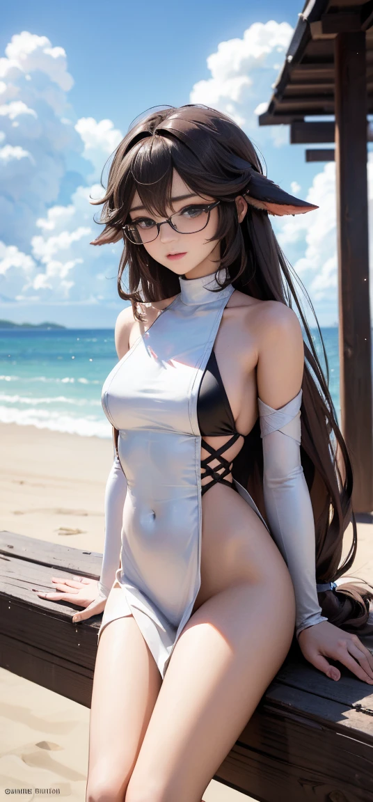 18 year old beautiful girl, ojos grandes, senos grandes, delgada, Small, 8k, calidad superior, (Cabeza muy detallada: 1.0), (cara muy detallada: 1.0), (cabello muy DetallaDo: 1.0), Arte oficial muy detallado, Estilo de arte Anime Moe, Arte de anime limpio y detallado, They are smiling, cabello negro, cabello largo y liso, pecho desnudo, Ushiwakamaru, Ruso, caderas grandes, perfecto, small waist, vista de espaldas, small ass, Bragas blancas, sentada de rodillas, de espaldas, sportwear, elf