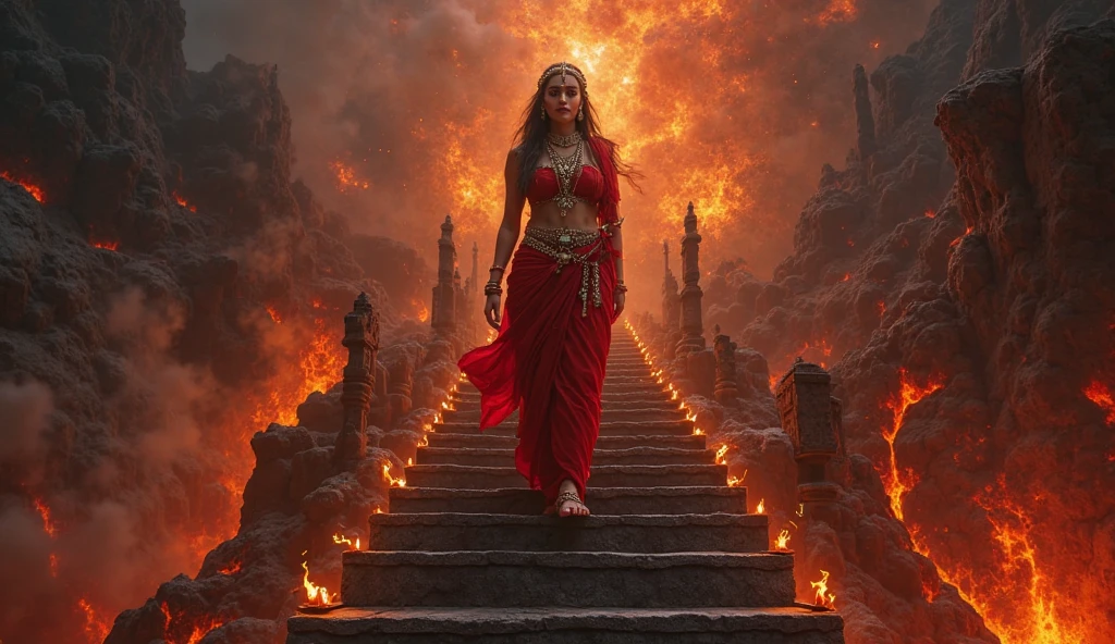 HDR photo of cinematic photo, <lora:Embers_Style_SDXL:1> mad-embr, (masterpiece,best quality,ultra-detailed), Mystical woman with (burning eyes:1.3) standing in the doorway of an ancient temple, surrounded by intricate carvings and symbols, (long shot), spectacular lighting from torches, mysterious atmosphere,
RAW photo, (high detailed skin:1.2), 8k uhd, dslr, soft lighting, high quality, film grain, Fujifilm XT3, ultra quality, ultra detailed, epic realistic, ultrarealistic, photorealistic, RTX, lightroom, detail, hyperrealism, film, bokeh, professional, 4k, highly detailed, portrait . High dynamic range, vivid, rich details, clear shadows and highlights, realistic, intense, enhanced contrast, highly detailed, portrait