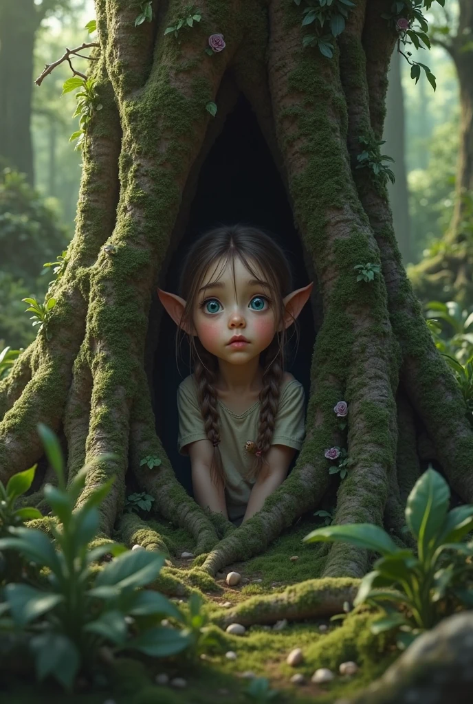 You could generate an Abandoned Half-Elf Child