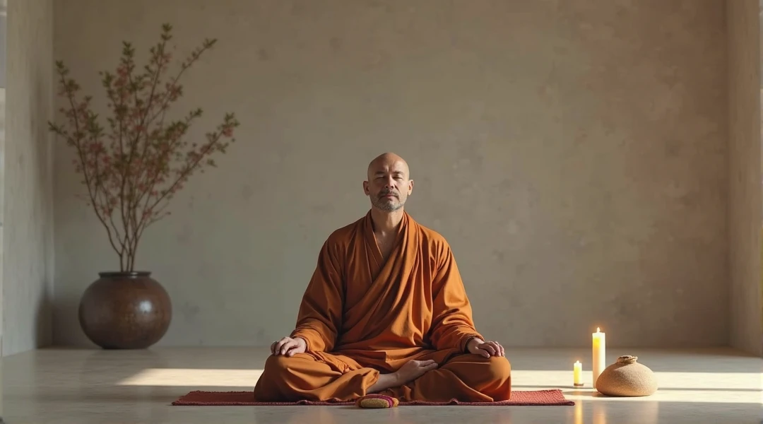 meditating monk