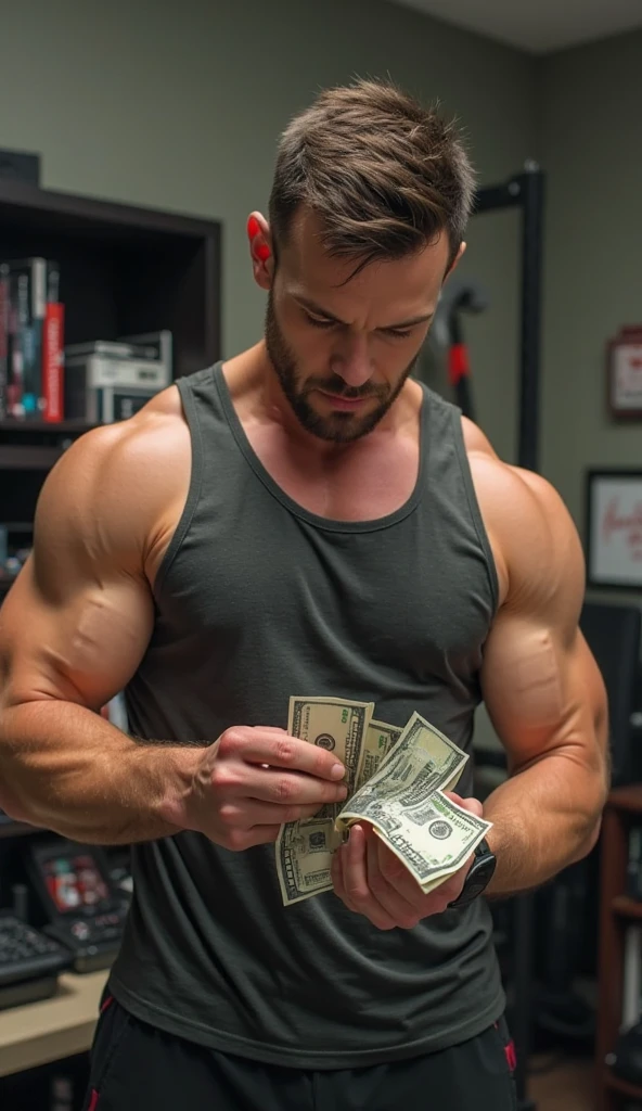 un homme libre, lié a une chaine qui explose pour l'argent, De vraies photographies, Éclairage dramatique, expression intense, des yeux déterminés, tenir les poings, Chaîne brisée, quelques billets d’un dollar qui s’effondrent, réalisme. (Meilleure qualité, Une haute résolution, ultra-détaillé), professionnel, Couleurs vives.