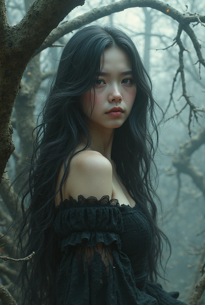 LONG HAIRED ASIAN VAMPIRE, sexly.