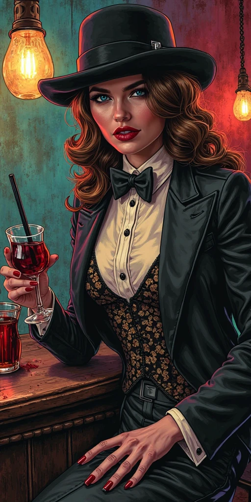 the club (art inspired in Bill Sienkiewicz). oil painting)