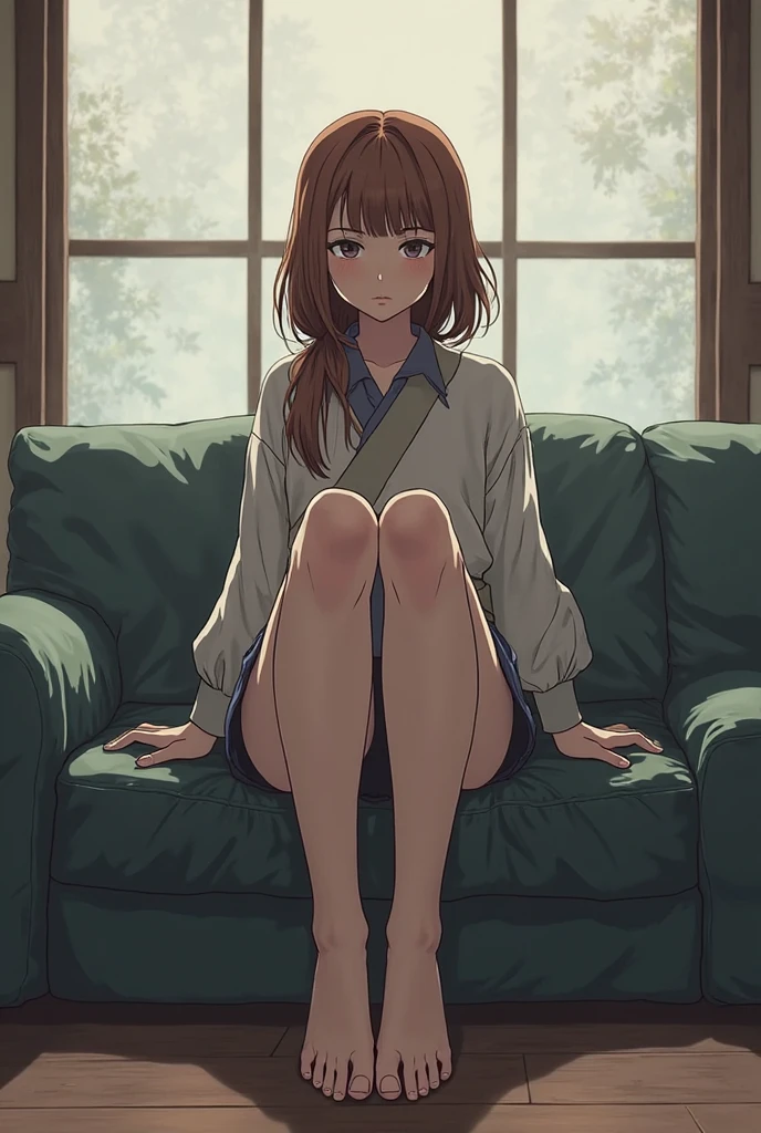 Upskirt,panty shot,1girl in,A smile、Knitted clothing、sitting,Looking at the camera、Office、anime styled,realistic white lace panties,, ,masterpiece ,8k unity wallpaper,anime key visual,highest quality, High resolution, unity 8k wallpaper, (shape:0.8), highly detailed face, shiny skin,fine skin,white skin,dense skin,detailed hair,highly detailed legs,perfect lighting, Detailed CG, (perfect hands, perfect anatomy),High resolution,(Detailed wear ),slender limbs, delicate curves, dainty hands,figure:0.8,