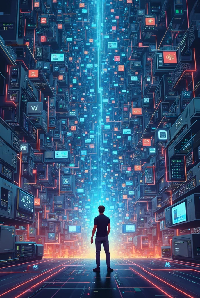 Greate a image for like full stack development - SeaArt AI