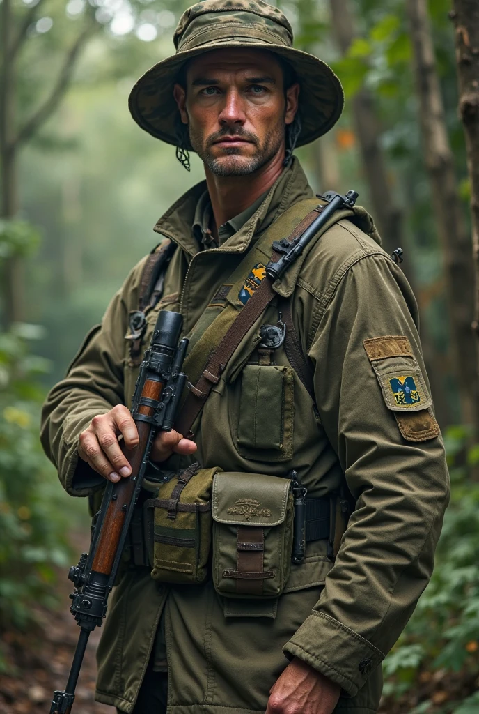 war man (wearing camouflage:1.1),digital (camouflage:1.3), Style-SylvaMagic, Style-Winter