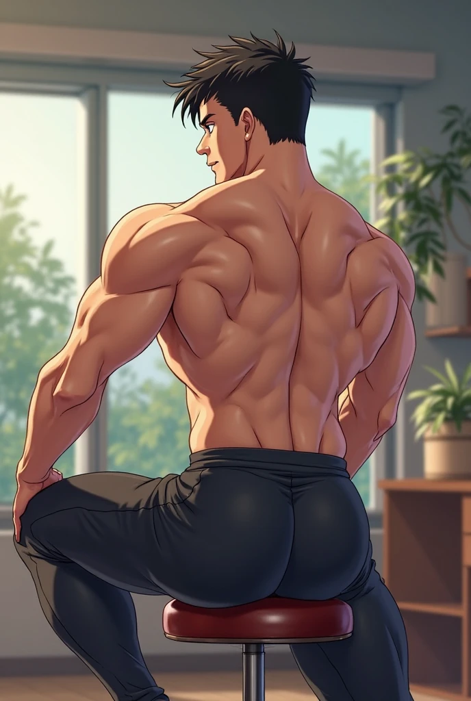 Sexy and tender guy showing his huge fat and firm butt naked