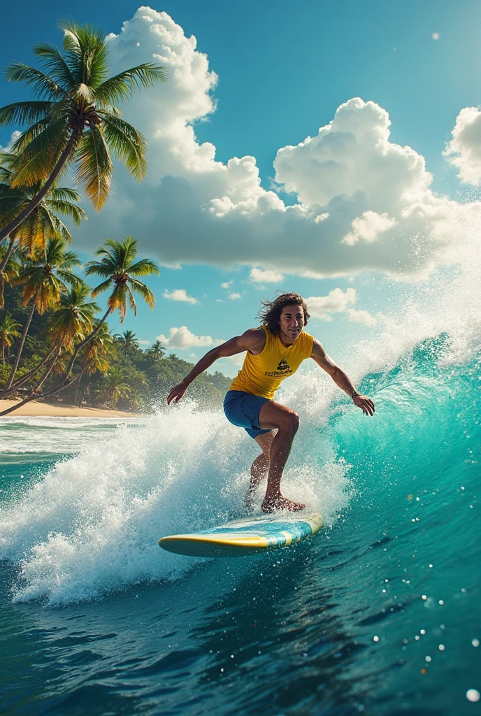 João De Ta Dando Onda Surfing Alone on the Beach to customize a cap