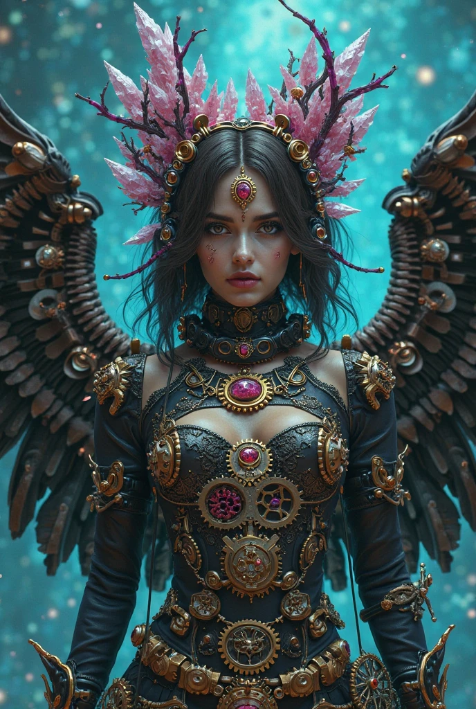 Horror-themed Abstract style, otherworldly being with luminous ethereal wings, radiating an aura of tranquility and grace, body adorned with intricate patterns and delicate lines, evoking a sense of harmony amidst chaos, high detail, award winning masterpiece with incredible details, non-representational, colors and shapes, expression of feelings, imaginative, highly detailed, eerie, unsettling, dark, spooky, suspenseful, grim, highly detailed, <lora:detail_slider_v4:3>