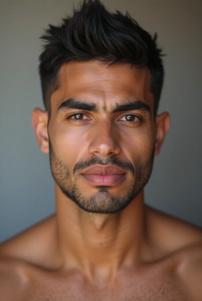 90s headshot, yearbook, 90s style, handsome guy, syanziro,lighting,muscular male,beard