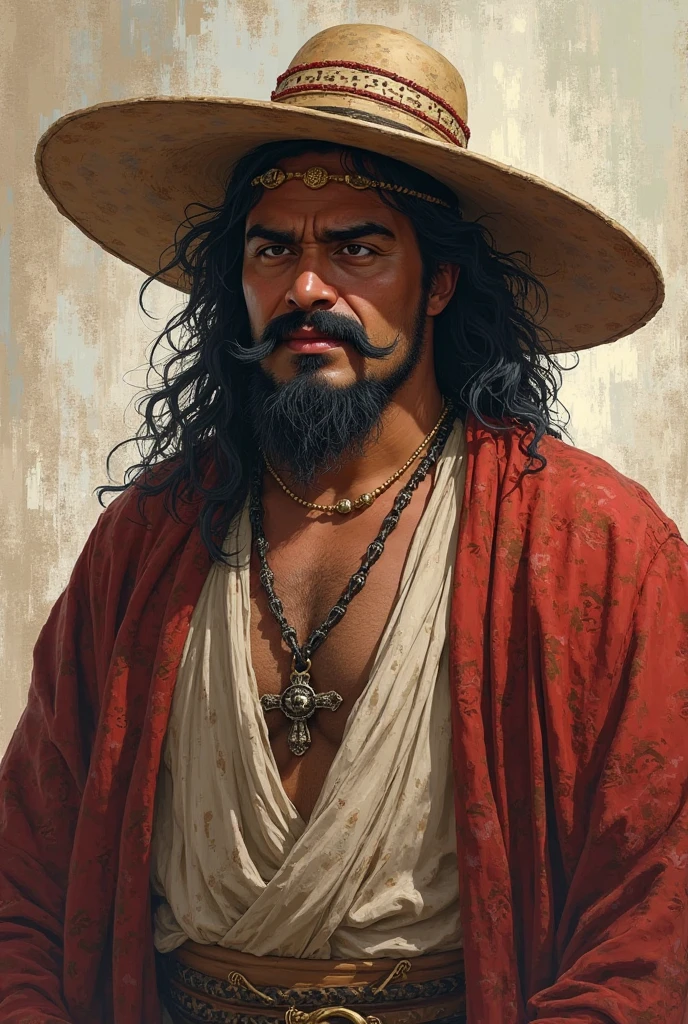 there is a man with a beard and a red turban, pirate portrait, portrait of bedouin d&d, handsome prince of persia, portrait of an adventurer, portrait of a young pirate, portrait of captain jack sparrow, beautiful character painting, cgsociety portrait, james gurney and andreas rocha, artgerm and craig mullins