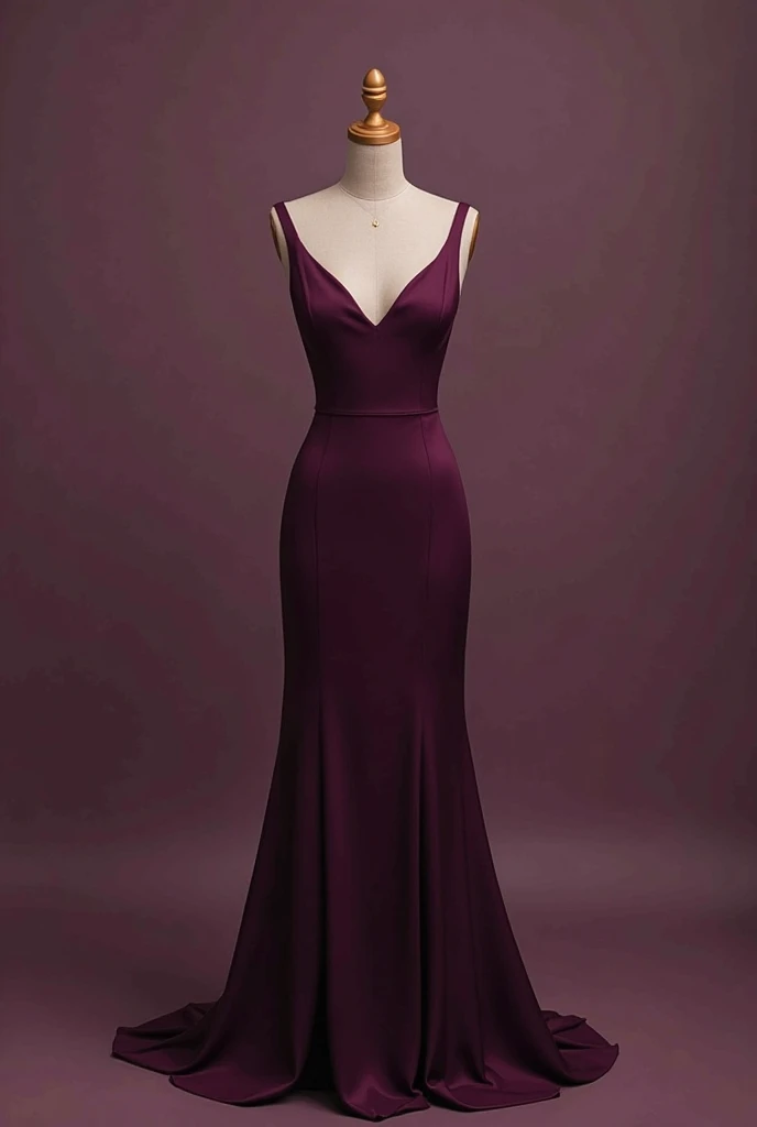 A potrait of woman dark red mermaid dress