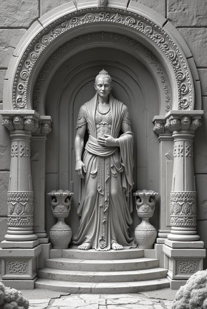 A statue carved the name Deysi