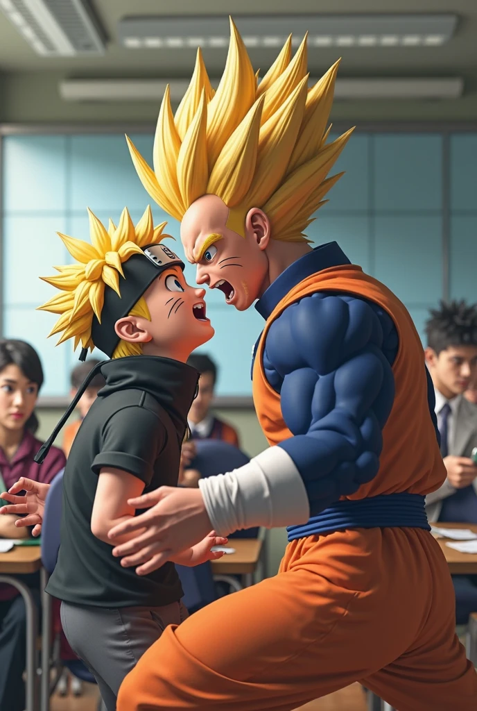The wwe Rock fight with naruto 