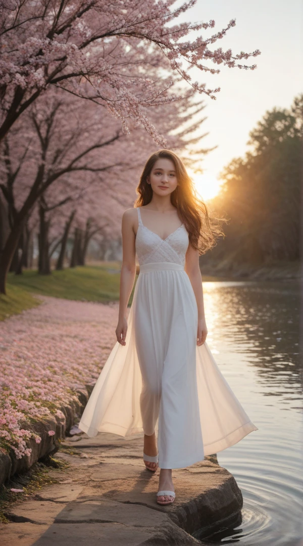 (masterpiece, high resolution, gentle and beautiful:1.2), stunning young woman, (big open full breasts), (graceful and leisurely walk:1.1), (transparent clothes:1.2), surrounded by the tranquil atmosphere of lavender fields, ( gentle morning light:1.2) , (gentle sunlight radiates warm light:1.1), (fragrant lavender flowers:1.2), (whisper of wind across the fields:1.1), (fine mist adds a subtle touch:1.2), (peaceful calm in air:1.1) , (lush greenery frames the view: 1.2), a moment of serene beauty, a calming color palette, an inviting composition.