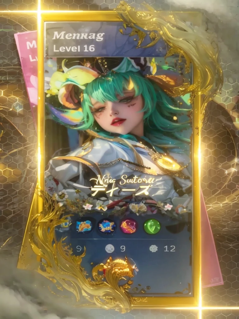 a close up of a card with a picture of a woman in a pink outfit, bright fuchsia skin, fuchsia skin, sharp silver armor fuchsia skin, translucent neon skin, fuschia skin, inspired by Huang Shen, mobile legends, xqc, epic battle screen of hero, pink iconic character, smooth fuschia skin, style of kieran yanner