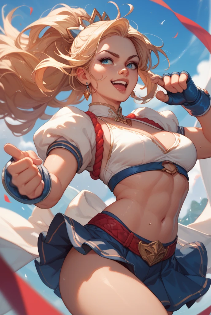 1girl, long hair, very pretty face, hairstyle, ((slutty Barcelona football jersey)), top and bikini, big breasts, big ass, (curvy), professional make-up, necklace, football stadium vacation, (cyberpunk), dynamic light , dynamic angle, (seductive poses), beautiful curves
