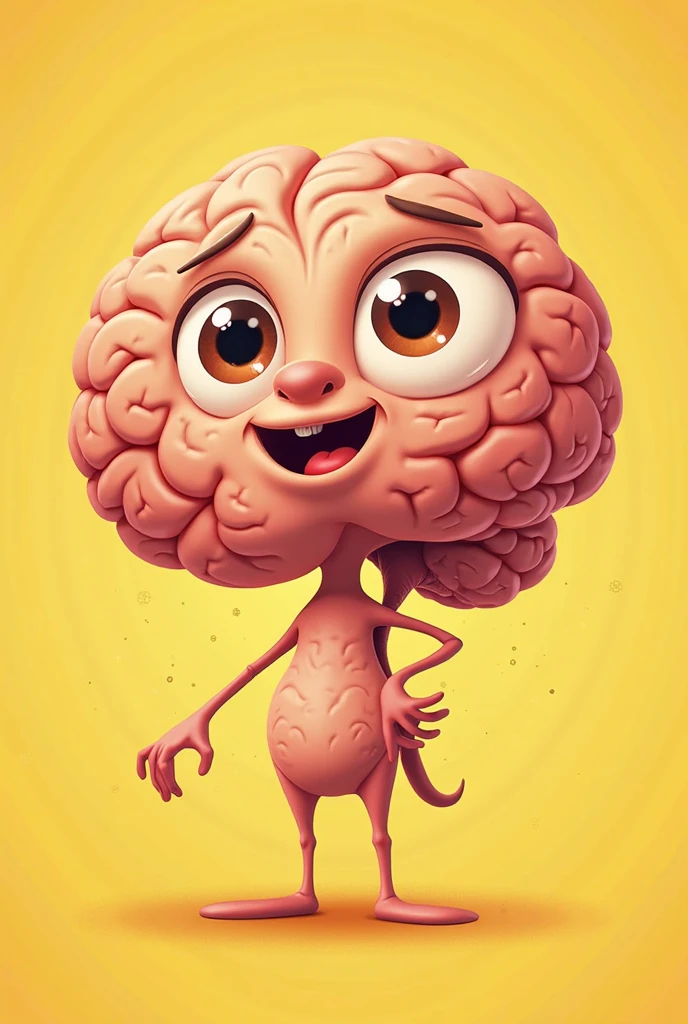 I want a profile picture of a cartoon brain with a dark background( good brain)