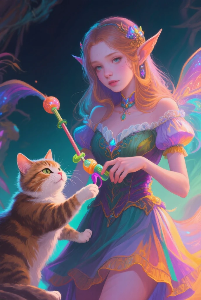 luminism, fantasy acrylic, digital painting, a close up little rainbow dragon creature and a cute baby girl with ginger hair making a group activity, glittering skin, cute face, big eyes, iridescent skin scales, filigree, filigree details, hyperdetailed, big reflective eyes, glittering painting, amber, big matte detailed amber flowers, fairytale, golden glowing, rim lighting, artstation, by Peter Mohrbacher, craola, rococo painting, masterpiece, .centered composition, perfect composition, centered, vibrant colors, 3d textural painting, sculptural painting
