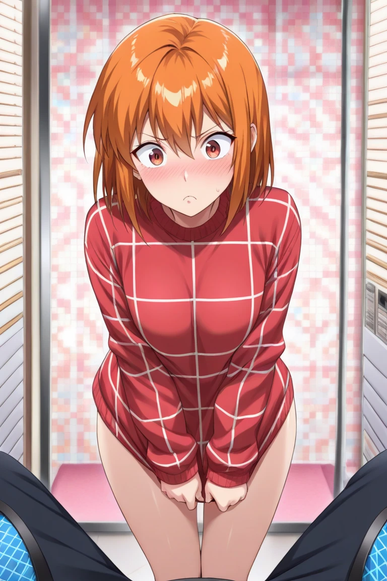 yuiyuigahama, yui yuigahama, short hair, (brown eyes:1.5), (orange hair:1.2), bun hair, single bun hair, smile, naked, the room is expensive , break indoors, break looking at viewer, break (masterpiece:1.2), highest quality, High resolution, unity 8k wallpaper, (figure:0.8), (detailed and beautiful eyes:1.6), highly detailed face, Very detailed CG, (perfect hands, perfect anatomy), (on the bed:1),(Doing a presentation:1.2),(best shadow), (moonlit room:1.1),(soft bed linen:1.1)、spread your legs、Spread your female genitals to show off、looking at the viewer
