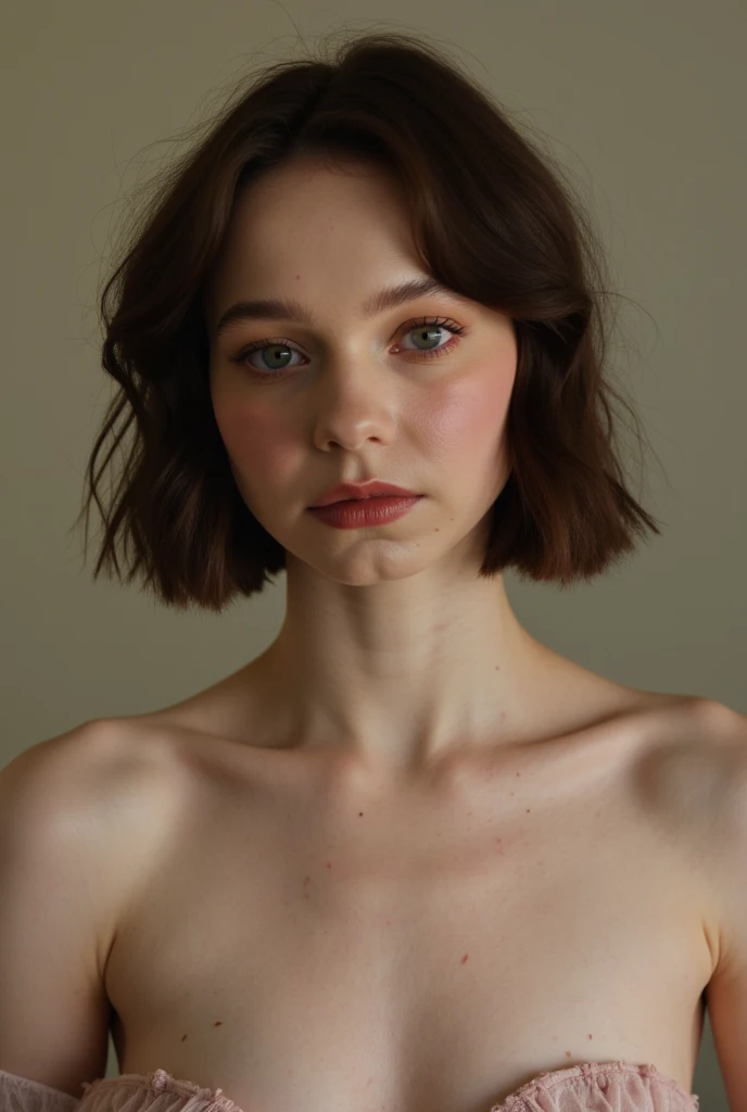 (Cosy:1.3) a naked woman posing for a picture in a room, round pupils, beautiful androgynous girl, by Zou Zhe, with curls, trending on artstration, sie boob, davide sorrenti, 90 60 90, shot of face, diana levin, stoya, daguerrotype, aorta, nikon d700 film stock photograph, f1.4 lens rich colors hyper realistic lifelike texture dramatic lighting unrealengine trending on artstation cinestill 800 <lora:mas01:0.7>