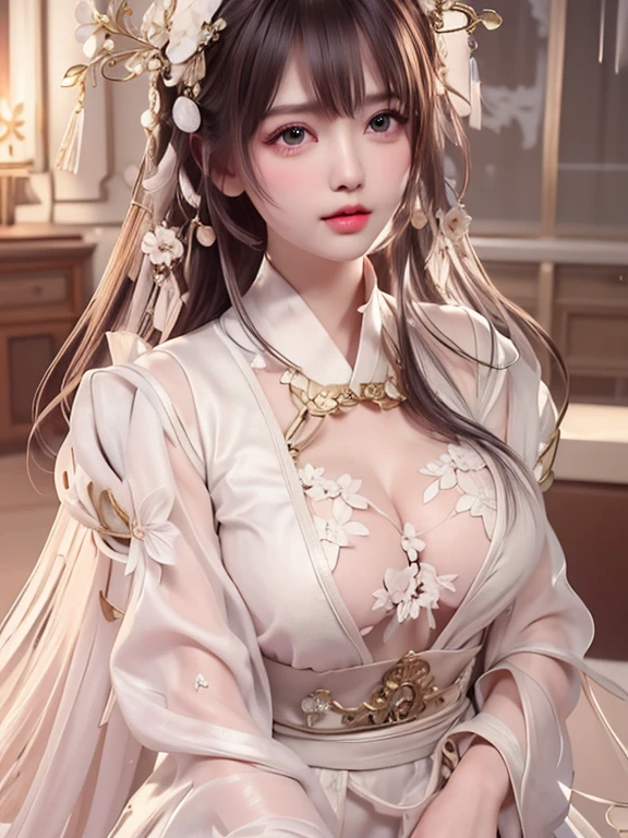 adolescente de 14 ans,Ancient costumes with many phoenix designs,visage blanc et rose impeccable,Ornements sur la tête,Cheveux noirs jusqu'to the size,yeux marrons très beaux et nets,red labia minora,Colored lips,Enchanted smile,bijoux portés autour du cou,Anneau de mamelon d'oreille,Dents blanches et uniformes,pont de nez haut,gros seins ronds, jambes fines,chaussettes noires en maille fine,Portrait,the most realistic,highest quality,meilleurs pixels,8k ultra,High level of detail,8k resolution,ultra haute résolution,Une jeune fille, une jolie fille,short detailed hair,Chignon,lipstick,Boucles d'ears to pampilles,collier ras du cou,Yeux noirs clairs,cheveux lisses,clavicule,traits du visage délicats et parfaits, les plus beaux grands yeux,Long cils,The eyes are soft and there are silkworms lying,angle dynamique,quality of'extreme image,The highest accuracy,Accurate and perfect human anatomy,(((Robe professionnelle,Republic of China slim cheongsam,Broderie or cramoisi))),((assis)),Warm scene,ultra haute résolution,Cheveux noirs fluides de style antique chinois ultra-clairs avec un chignon délicat)Par frange,(Cheveux longs et flottants,Avec un chignon:1.3)), vêtements à poitrine ouverte en V royal, Wet body of fine silk fabric, Robe fine en dentelle de soie, (huge ,clivage),, blanc rose, bleu ,best quality,chef-d'artwork,ultra haute résolution,(realism:1.4),Photo RAW,(Véritable texture de peau:1.3),(grain de film:1.3),(Angle de selfie),1 girl with giant tits,Beautiful details of the eyes and face,chef-d'artwork,La best quality au mieux,,The chest more exposed, detailed hair, Bon rose , 8K Detail, haut du corps,,Delicate collarbones,beau maquillage,Caractéristiques du visage exquises et parfaites,,de grands yeux larmoyants,Ver à soie couché,Long cils,The eyes are soft and have eye shadow,drenched in sweat, panting, body and clothes wet, fabric very thin