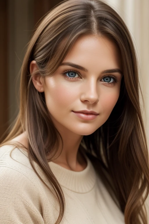 brunette sur un shooting photo yeux bleu sur de la france