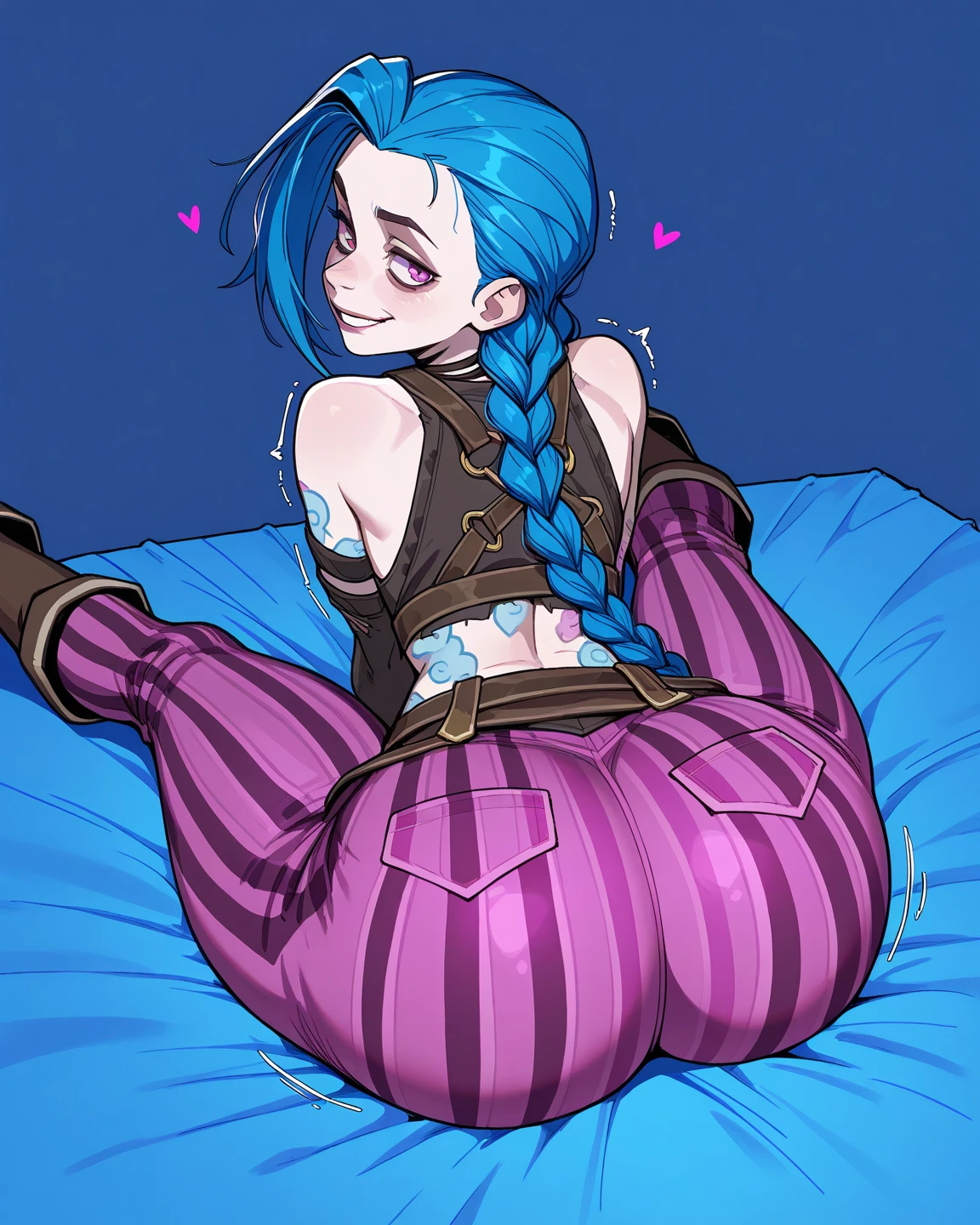 ((my little pony)), solo, ((seductive costume)), beautiful body, ((before sex)), high detailed, 4K, (perky butt), behind view, ((short strapless dress)), beautiful medium-large breasts, (((shining armor))), (all cosmetic), (((humiliating body tattoos))), ((wide big fishnet)), ((tights)), (((tight white panties)))