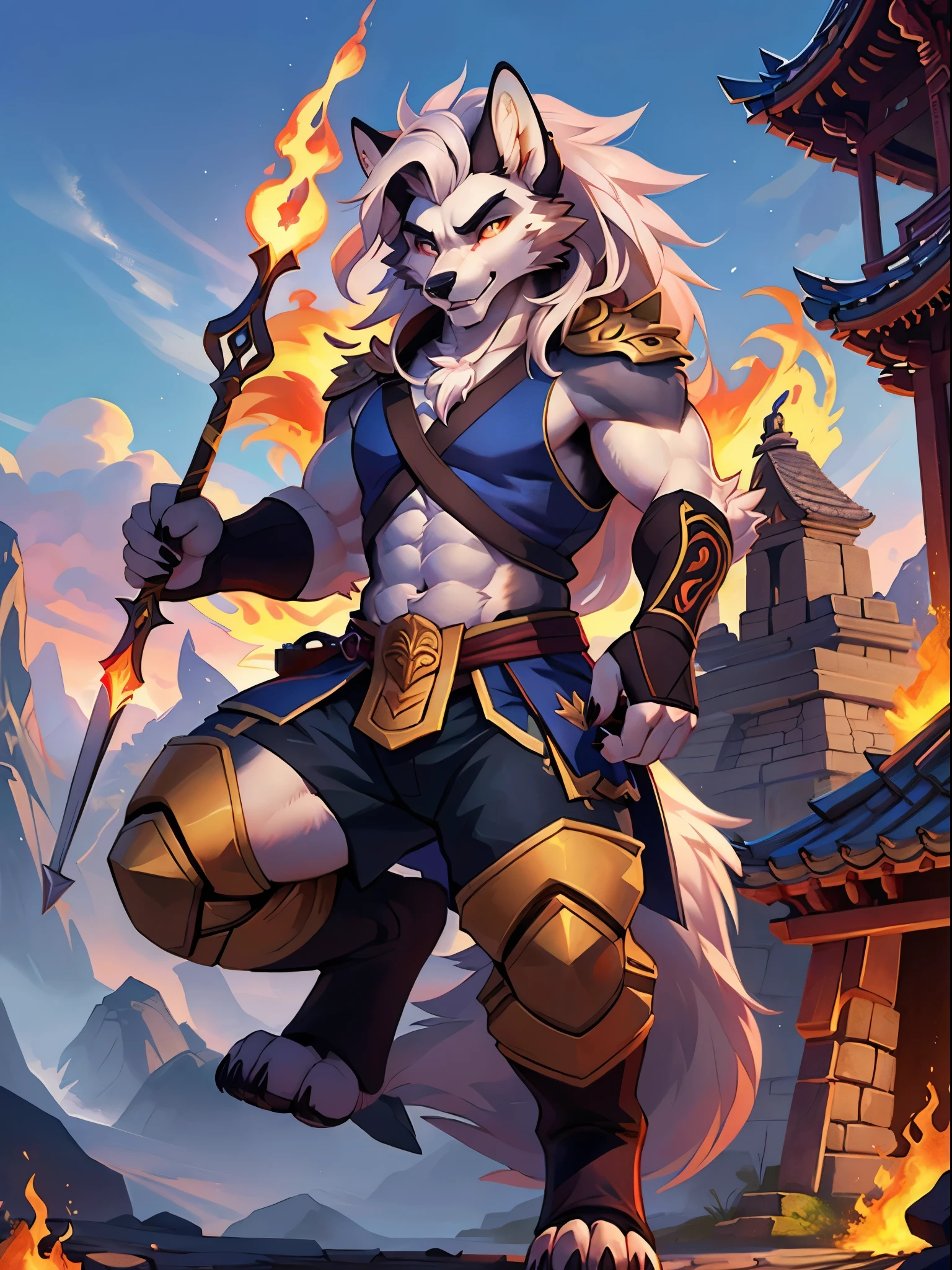 ultra-detailed, masterpiece, masterwork, high quality, best quality, hdr, (nature, night), posted on e621, (by darkgem), nsfw, male, solo, chibi, (white little body werewolf), canine, (long  silver hair, yellow eyes, white body, roar), stylish pose, dynamic angle, (micropenis, foreskin, childpenis, perfect balls)