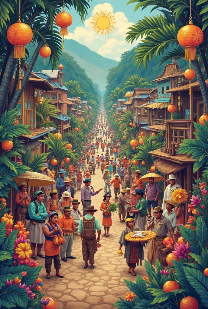 Make a collage of economic activities in Mexico