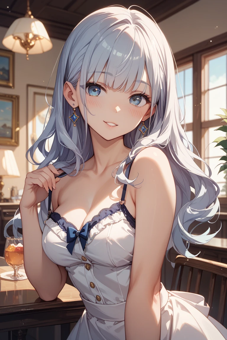 ((18 y.o girl in a apron)), (kpop idol), , dynamic pose, pale skin, (((natural breasts, big breasts))), (aegyo sal:1.1), (narrow waist), short white-hair, looking away, smiling, sexy, bangs, in the kitchen , indoors, public, (Bokeh), ultra-detailed, best quality, ultra high res, (NSFW:1.1) ,Beautiful young woman ,Kama sutra on all fours looking back --auto --s2