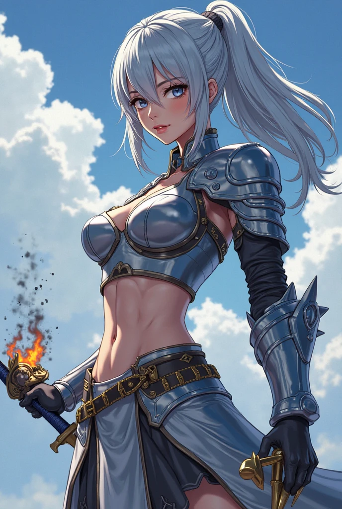 anime woman battle