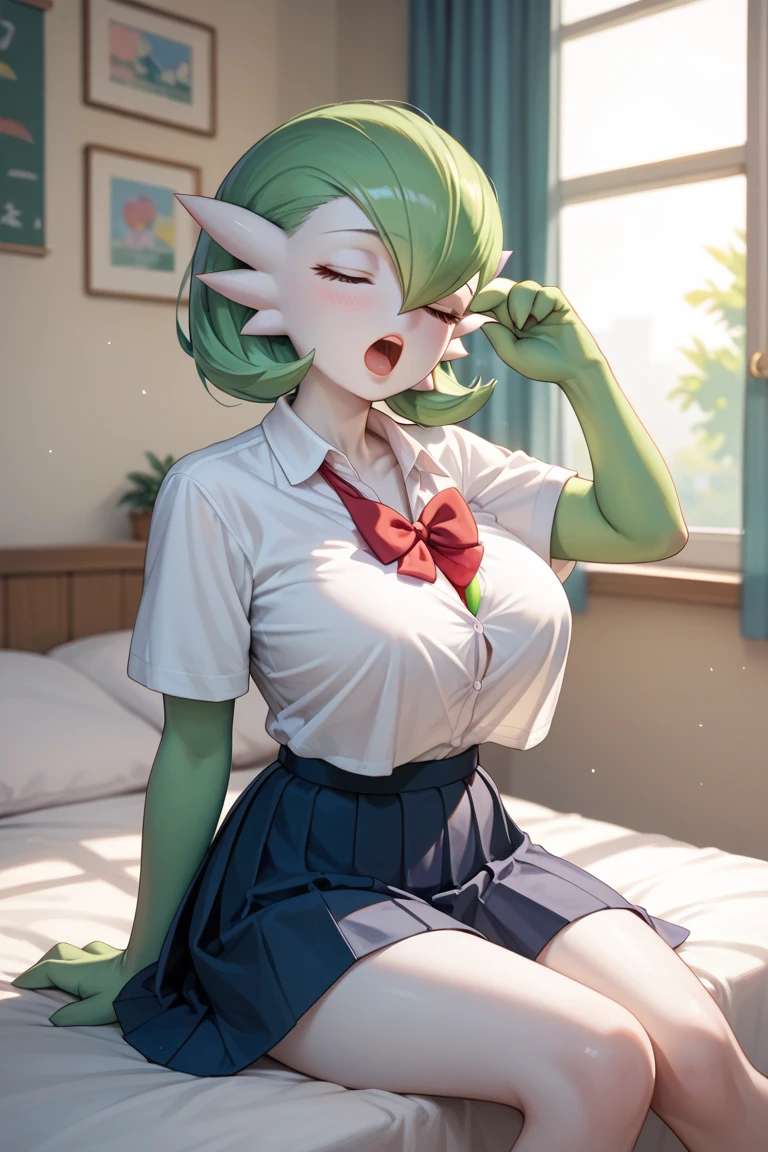 goblin girl, small, short, 2 feet tall, cute, oval slim face, light dirty green skin, long pointy ears, sharp teeth, messy green hair hangs in tangles around her face, bright green eyes, She wears a ragged oversized slightly revealing brown poncho, barefoot ,missionary vaginal, spreading legs, from above, huge , ahegao, rolling eyes, tongue, tongue out, realistic tongue, open mouth