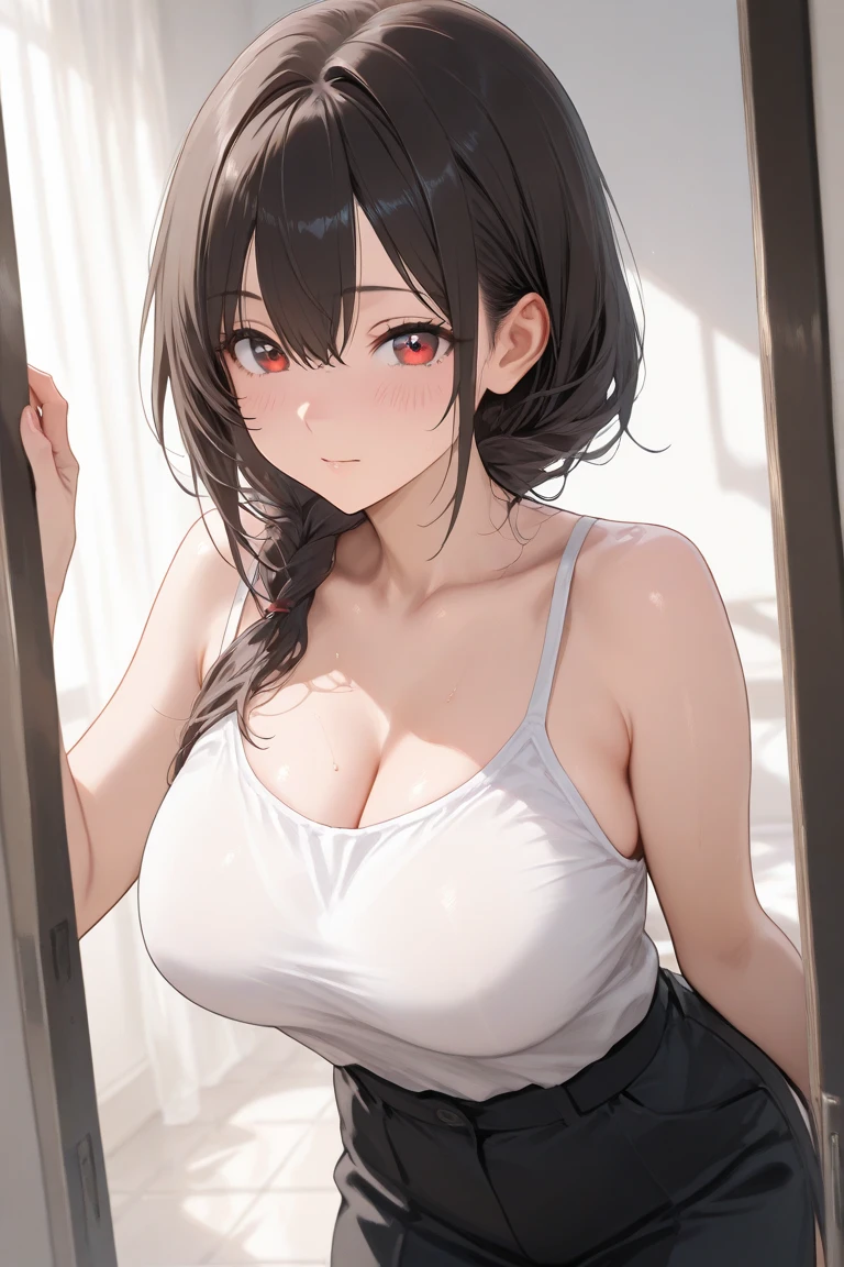field day、Cute little girl s、red headband on head、white t-shirts、(large boob:1.3)、(Microbloomers)、Eyes are red、masterpiece best quality