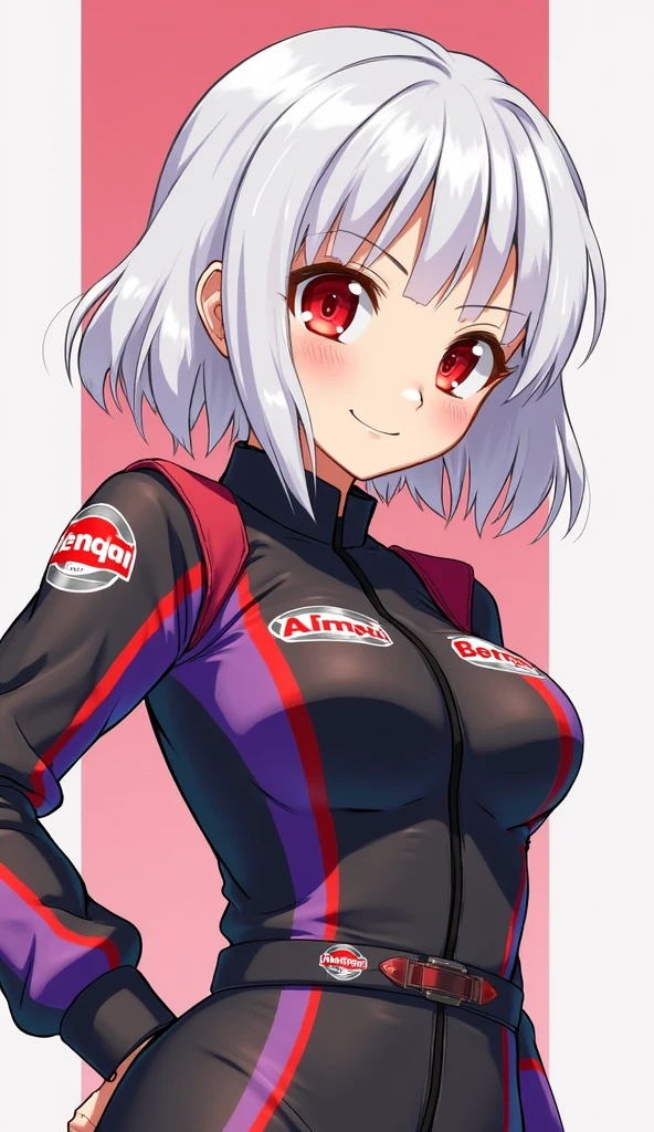 (anime artwork, anime style, studio anime, very detailed, up to date, vibrant, Anime Coloring, high contrast, masterpiece:1.2, best quality, best aesthetics),1 girl,cycle-wear,Medium chest,random hair, One eye is hidden by the bangs, perfect proportions, high detail skin, Cute, detailed faces,kunoichi, precise fingers,curvy,full body,road bike