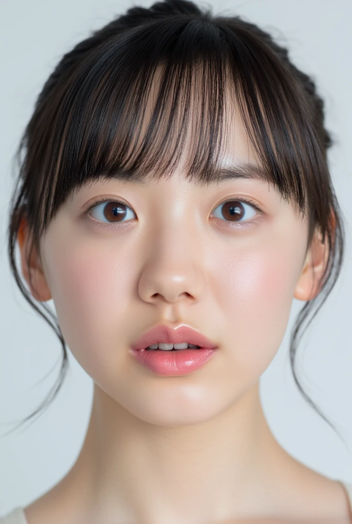 (8k、RAW Photos、highest quality、masterpiece:1.2)、(Realistic、Realistic)、1 Japanese girl、(((30 Years Old)))、(Short hair)、((Black Hair))、((Naked))、((Petite Woman))、(((Huge Breasts)))、skeletally correct、((small eyes))